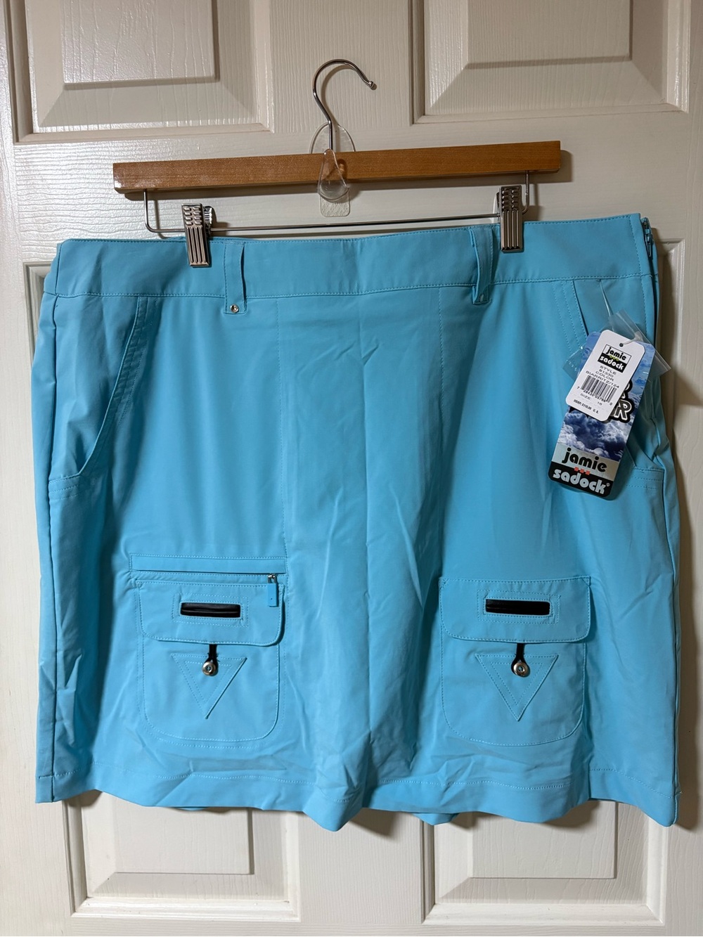 NWT Jamie Sadock Aqua Blue Women’s Cargo Golf Skort Sz : 16